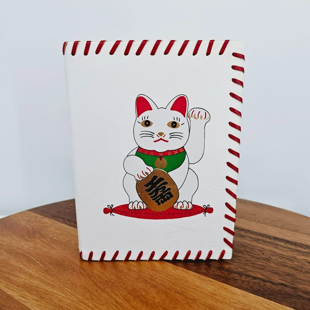 Earthbound Trading Maneki Neko Lucky Cat Journal Unused India Made Lined Pages